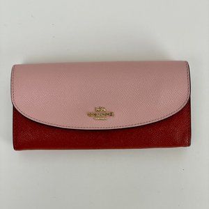 Coach Envelope Wallet Red/Pink Like New